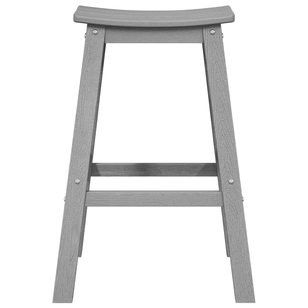 Barkruk 2 st Lichtgrijs 52 x 43 x 73,5 cm HDPE