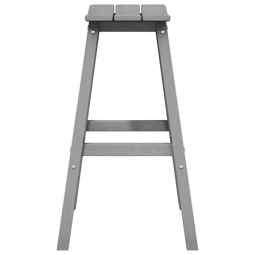 Barkruk 2 st Lichtgrijs 52 x 43 x 73,5 cm HDPE