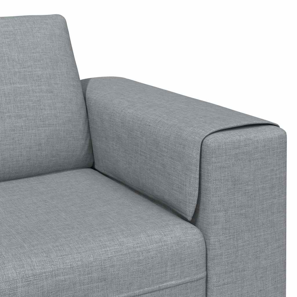 Woonkamer Bank Lichtgrijs 250 x 77 x 76 cm Polyester