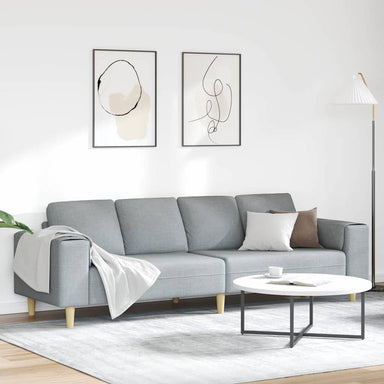 Woonkamer Bank Lichtgrijs 250 x 77 x 76 cm Polyester