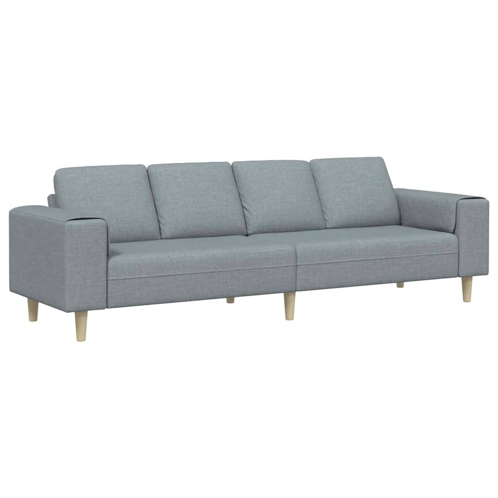 Woonkamer Bank Lichtgrijs 250 x 77 x 76 cm Polyester