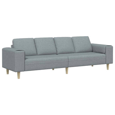 Woonkamer Bank Lichtgrijs 250 x 77 x 76 cm Polyester