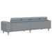 Woonkamer Bank Lichtgrijs 250 x 77 x 76 cm Polyester