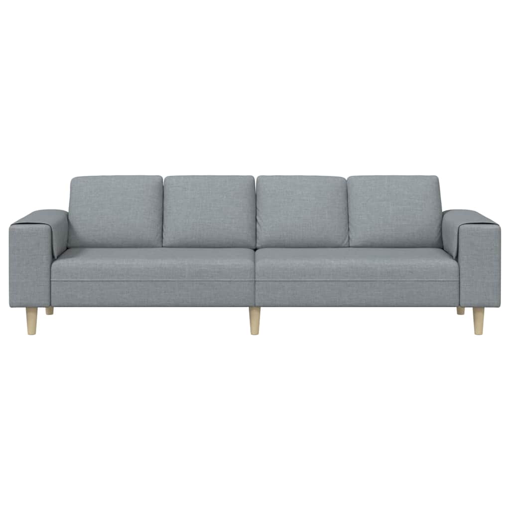 Woonkamer Bank Lichtgrijs 250 x 77 x 76 cm Polyester