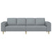 Woonkamer Bank Lichtgrijs 250 x 77 x 76 cm Polyester