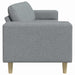 Woonkamer Bank Lichtgrijs 250 x 77 x 76 cm Polyester