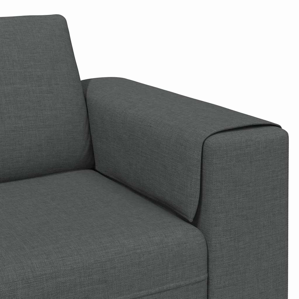 Woonkamer Bank Donkergrijs 250 x 77 x 76 cm Polyester