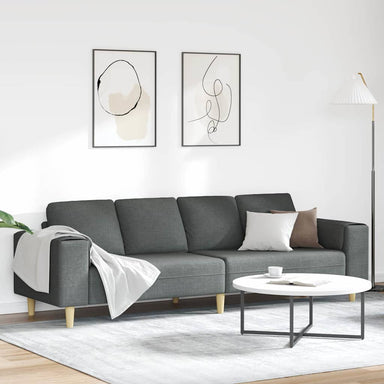 Woonkamer Bank Donkergrijs 250 x 77 x 76 cm Polyester