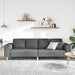 Woonkamer Bank Donkergrijs 250 x 77 x 76 cm Polyester