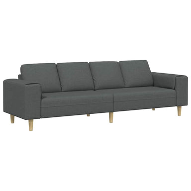 Woonkamer Bank Donkergrijs 250 x 77 x 76 cm Polyester