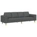 Woonkamer Bank Donkergrijs 250 x 77 x 76 cm Polyester