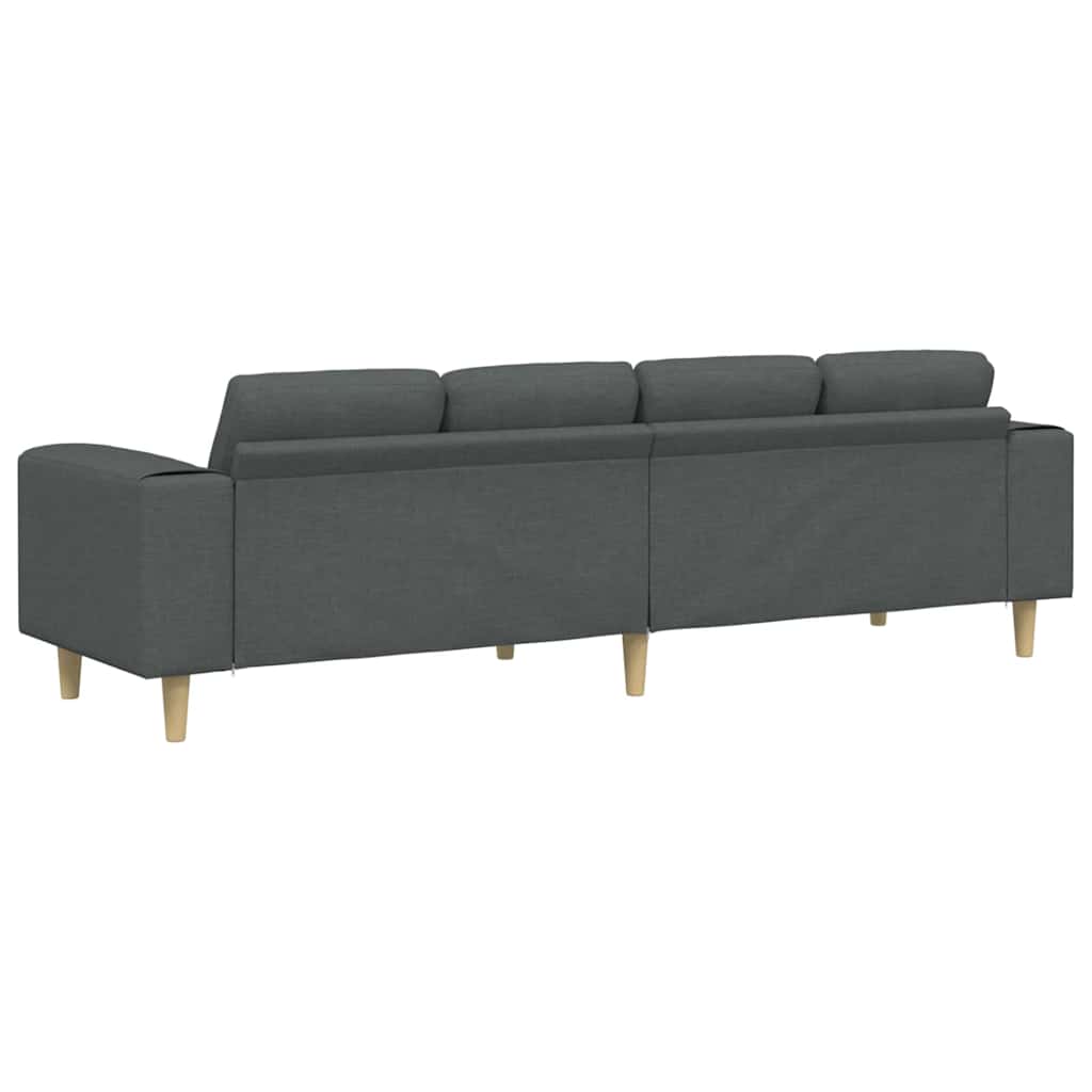Woonkamer Bank Donkergrijs 250 x 77 x 76 cm Polyester