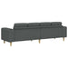 Woonkamer Bank Donkergrijs 250 x 77 x 76 cm Polyester