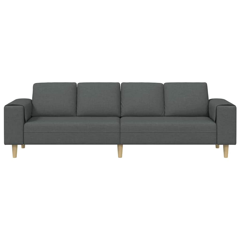Woonkamer Bank Donkergrijs 250 x 77 x 76 cm Polyester