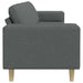 Woonkamer Bank Donkergrijs 250 x 77 x 76 cm Polyester