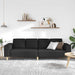 Woonkamer Bank Zwart 250 x 77 x 76 cm Polyester