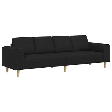 Woonkamer Bank Zwart 250 x 77 x 76 cm Polyester