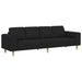 Woonkamer Bank Zwart 250 x 77 x 76 cm Polyester