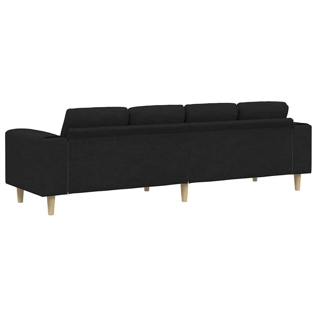 Woonkamer Bank Zwart 250 x 77 x 76 cm Polyester