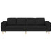 Woonkamer Bank Zwart 250 x 77 x 76 cm Polyester