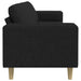Woonkamer Bank Zwart 250 x 77 x 76 cm Polyester