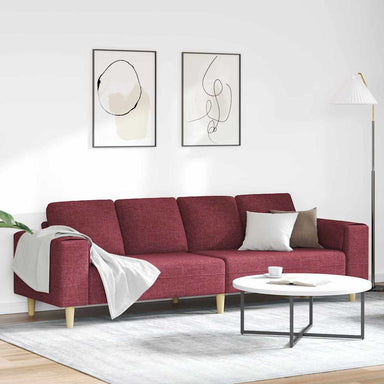 Woonkamer Bank Wijnrood 250 x 77 x 76 cm Polyester