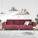 Woonkamer Bank Wijnrood 250 x 77 x 76 cm Polyester
