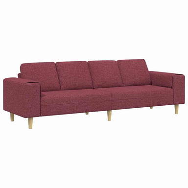 Woonkamer Bank Wijnrood 250 x 77 x 76 cm Polyester