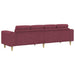 Woonkamer Bank Wijnrood 250 x 77 x 76 cm Polyester