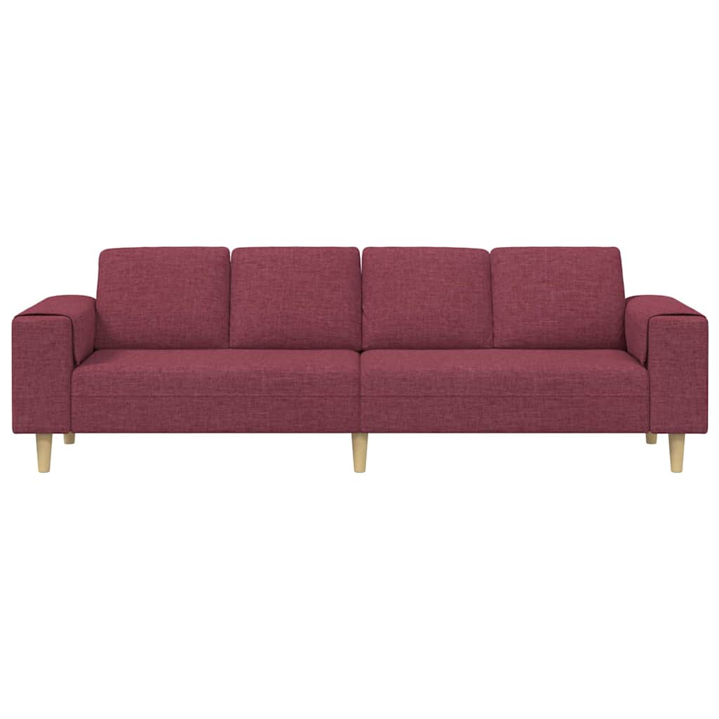 Woonkamer Bank Wijnrood 250 x 77 x 76 cm Polyester