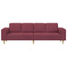 Woonkamer Bank Wijnrood 250 x 77 x 76 cm Polyester