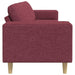Woonkamer Bank Wijnrood 250 x 77 x 76 cm Polyester