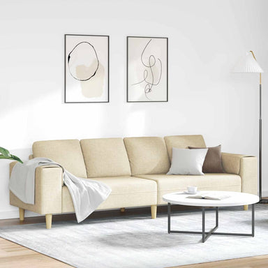 Woonkamer Bank Crème 250 x 77 x 76 cm Polyester