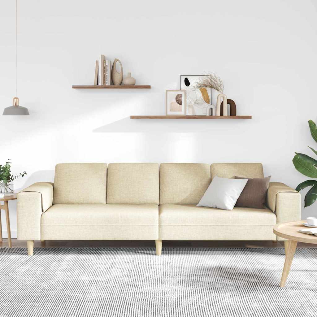 Woonkamer Bank Crème 250 x 77 x 76 cm Polyester