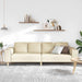 Woonkamer Bank Crème 250 x 77 x 76 cm Polyester