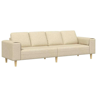Woonkamer Bank Crème 250 x 77 x 76 cm Polyester