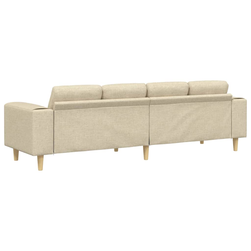 Woonkamer Bank Crème 250 x 77 x 76 cm Polyester