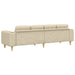 Woonkamer Bank Crème 250 x 77 x 76 cm Polyester