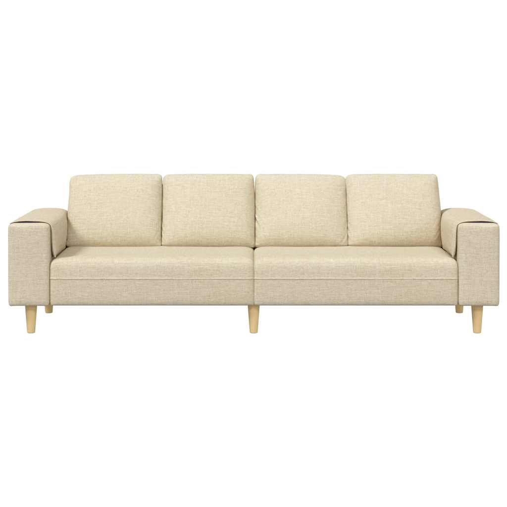 Woonkamer Bank Crème 250 x 77 x 76 cm Polyester