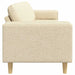 Woonkamer Bank Crème 250 x 77 x 76 cm Polyester