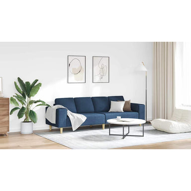 Woonkamer Bank Blauw 250 x 77 x 76 cm Polyester