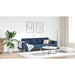 Woonkamer Bank Blauw 250 x 77 x 76 cm Polyester