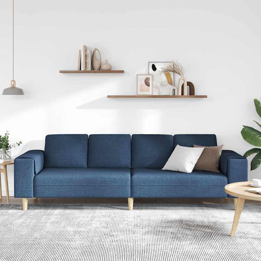 Woonkamer Bank Blauw 250 x 77 x 76 cm Polyester