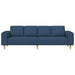 Woonkamer Bank Blauw 250 x 77 x 76 cm Polyester