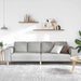 Woonkamer Bank Wolkengrijs 250 x 77 x 76 cm Polyester