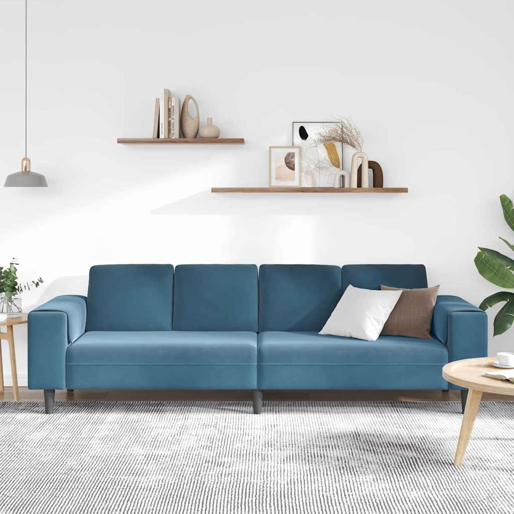 Woonkamer Bank Blauw 250 x 77 x 76 cm