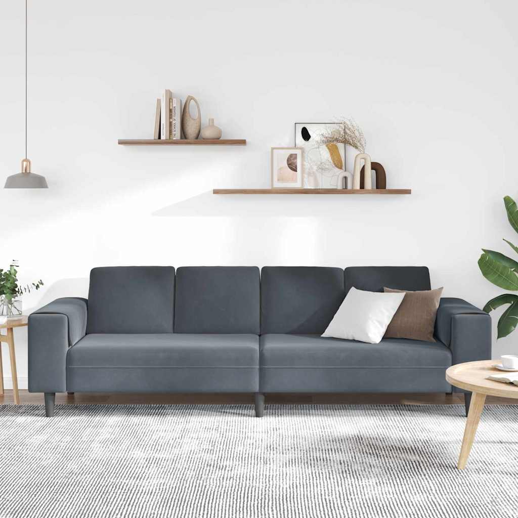 Woonkamer Bank Donkergrijs 250 x 77 x 76 cm