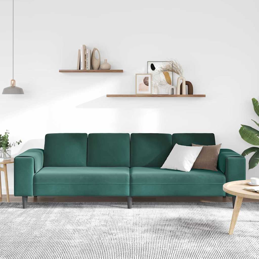 Woonkamer Bank Donkergroen 250 x 77 x 76 cm