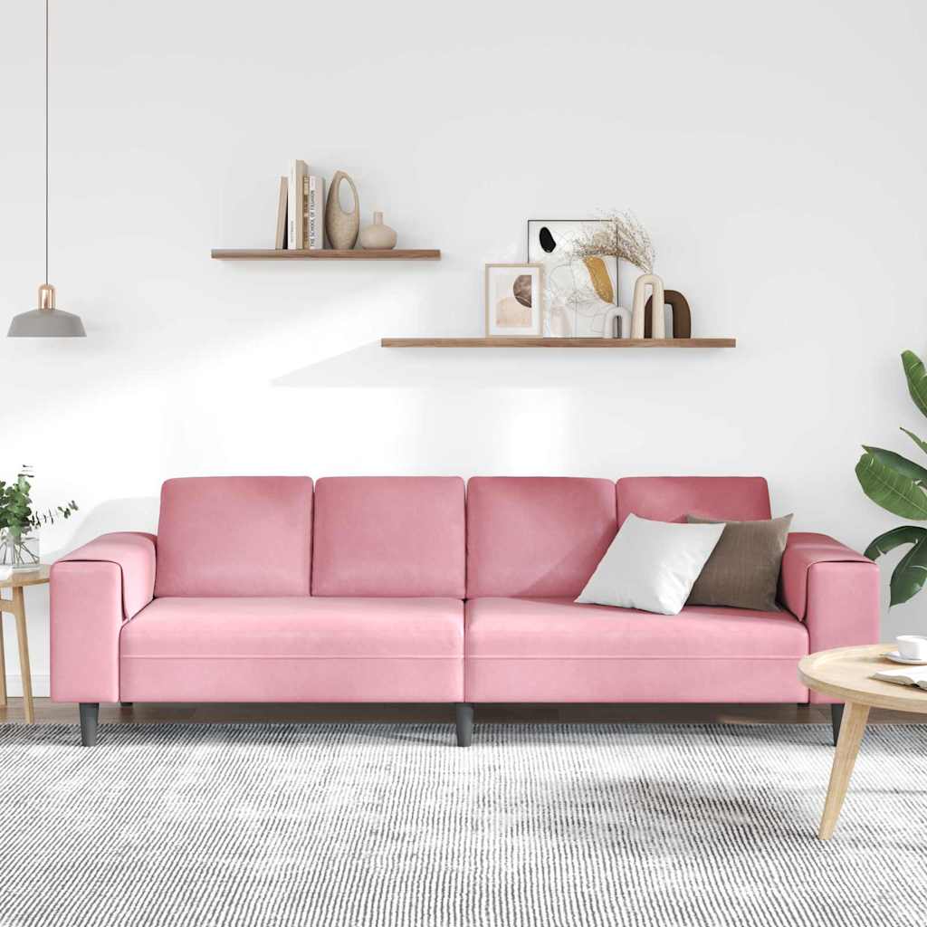 Woonkamer Bank Roze 250 x 77 x 76 cm