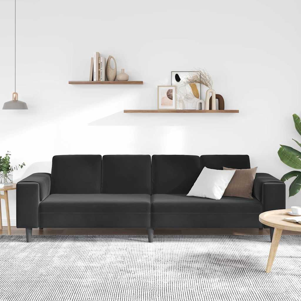 Woonkamer Bank Zwart 250 x 77 x 76 cm